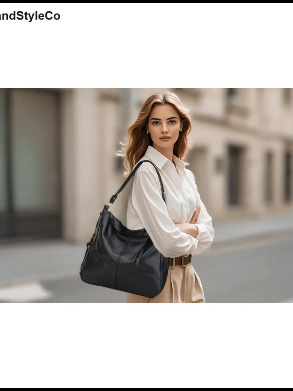 Faux Leather Hobo Shoulder Bag Fits 10.9